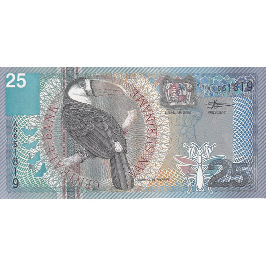 Surinam, 
  
  25 Gülden, 
  
  2000