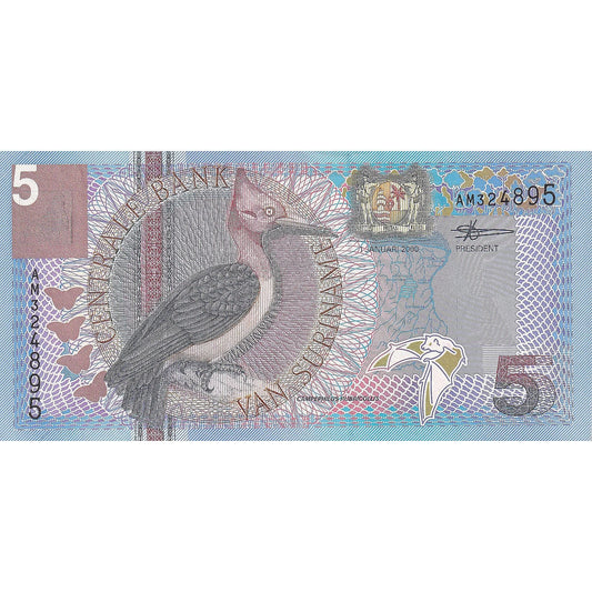 Surinam, 
  
  5 Gülden, 
  
  2000