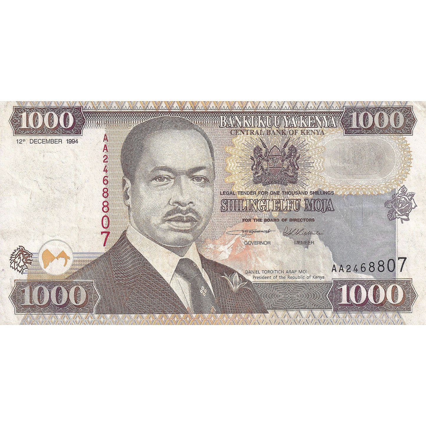 Kenya, 
  
  1000 Şilin, 
  
  1994