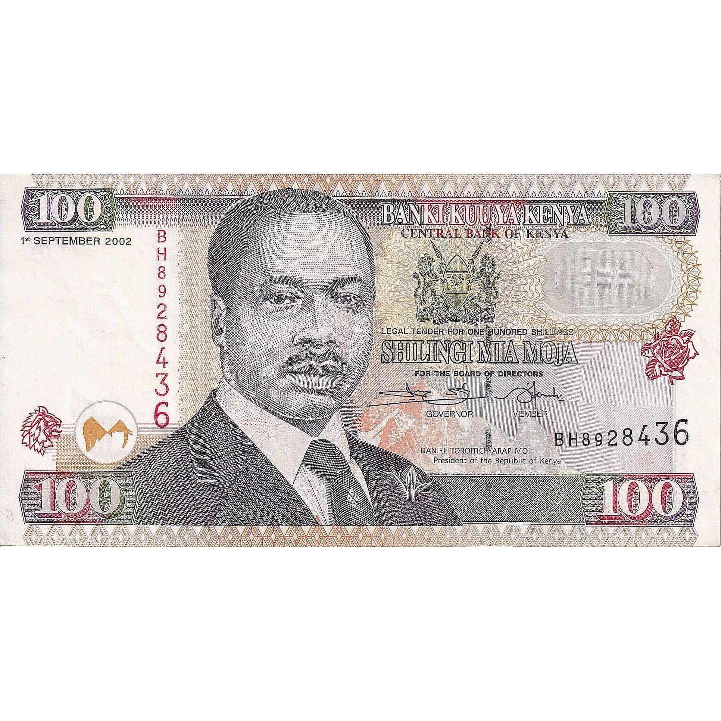 Kenya, 
  
  100 Şilin, 
  
  2002