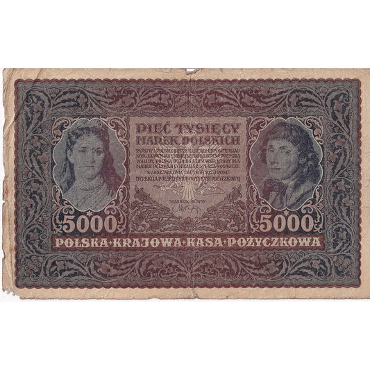 Polonya, 
  
  5000 Mark, 
  
  1920