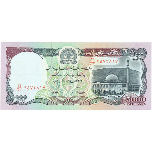 Afganistan, 
  
  5000 Afgan, 
  
  SH1372 (1993)