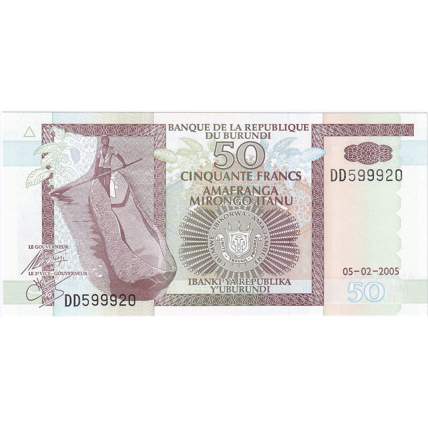 Burundi, 
  
  50 Frank, 
  
  1993-1997