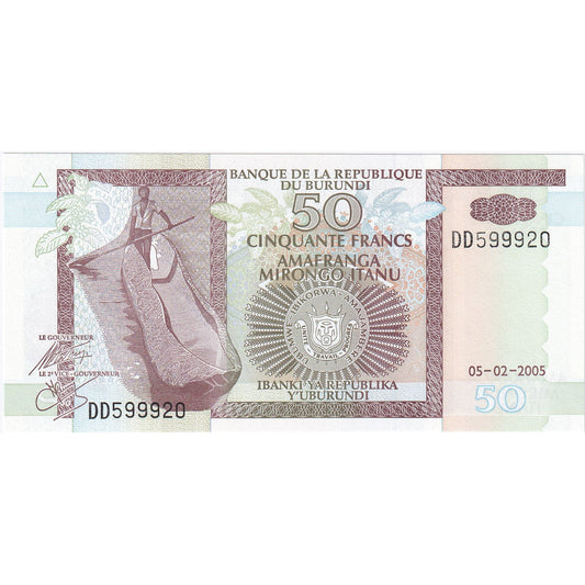 Burundi, 
  
  50 Frank, 
  
  1993-1997