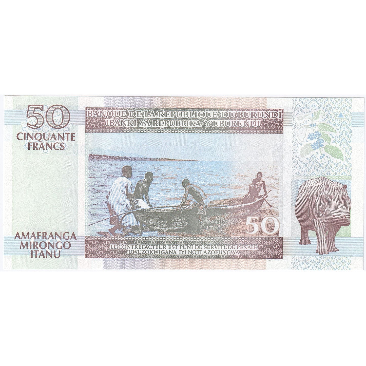 Burundi, 
  
  50 Frank, 
  
  1993-1997