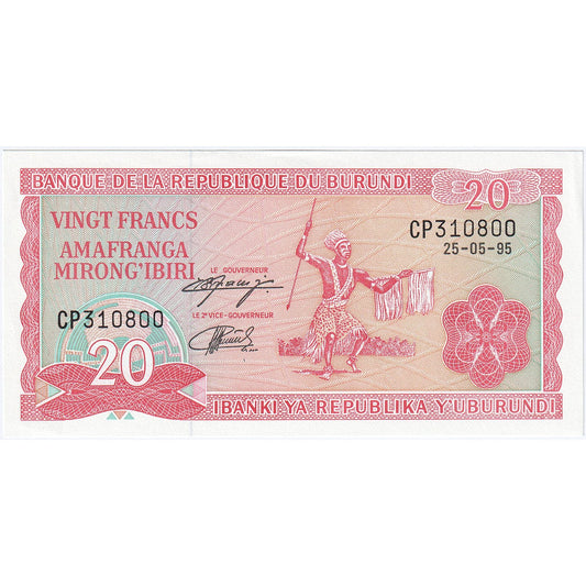 Burundi, 
  
  20 Frank, 
  
  1995