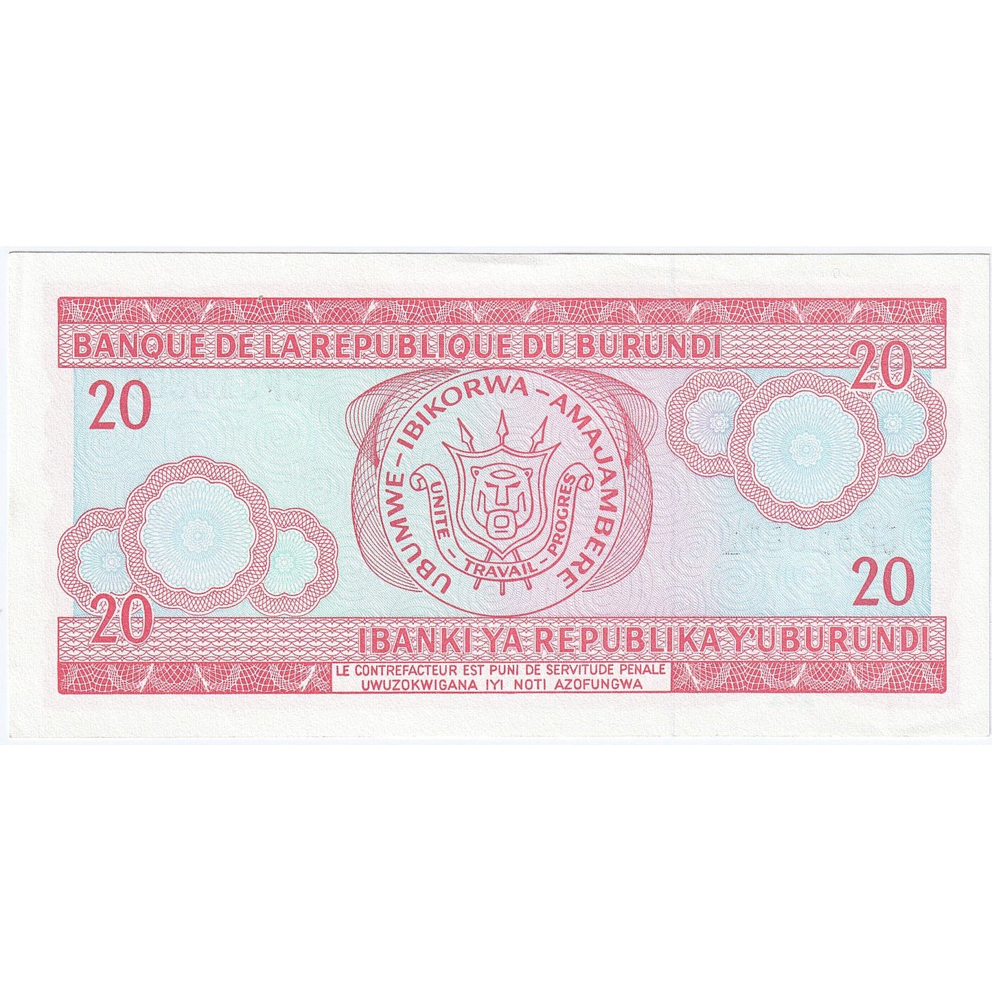 Burundi, 
  
  20 Frank, 
  
  1995