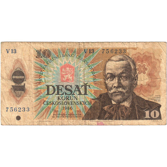 Çekoslovakya, 
  
  10 Korun, 
  
  1986