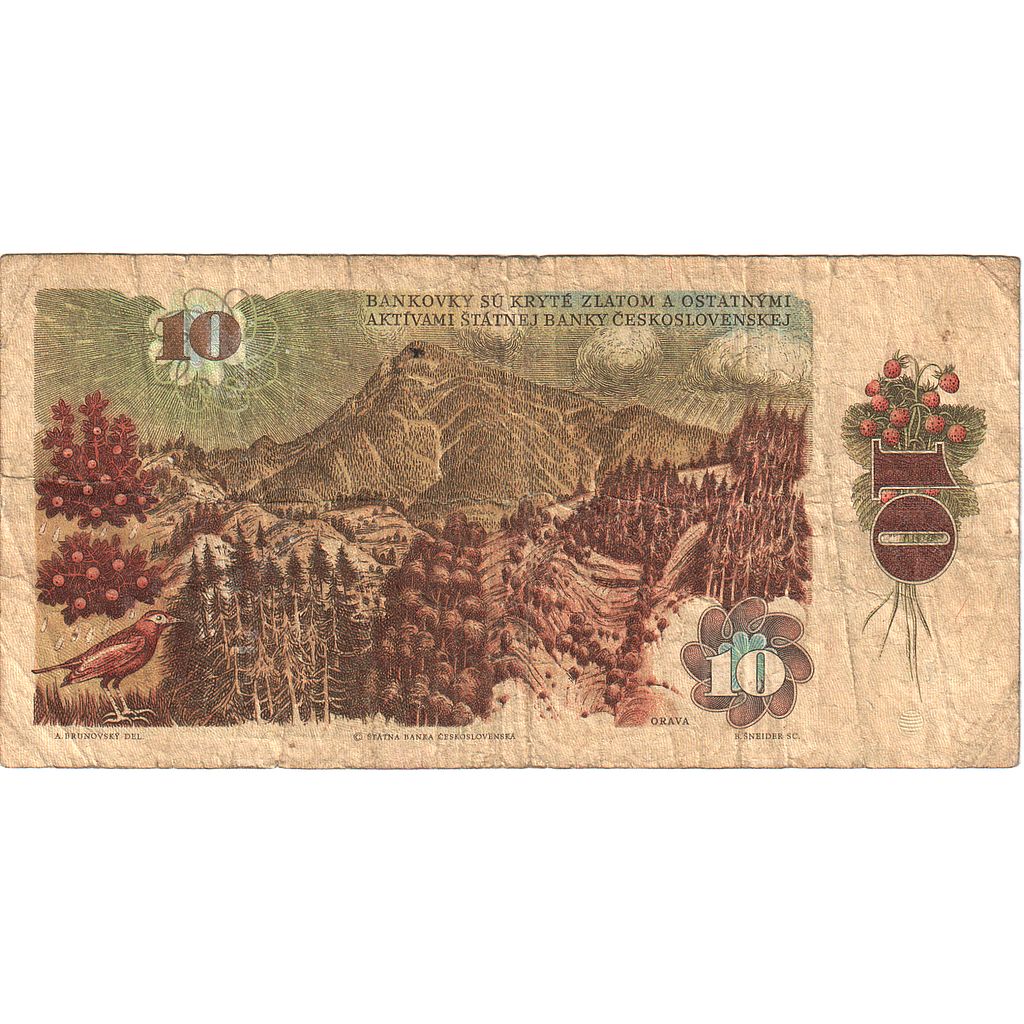 Çekoslovakya, 
  
  10 Korun, 
  
  1986