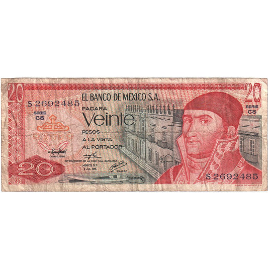 Meksika, 
  
  20 Peso, 
  
  1976-07-08