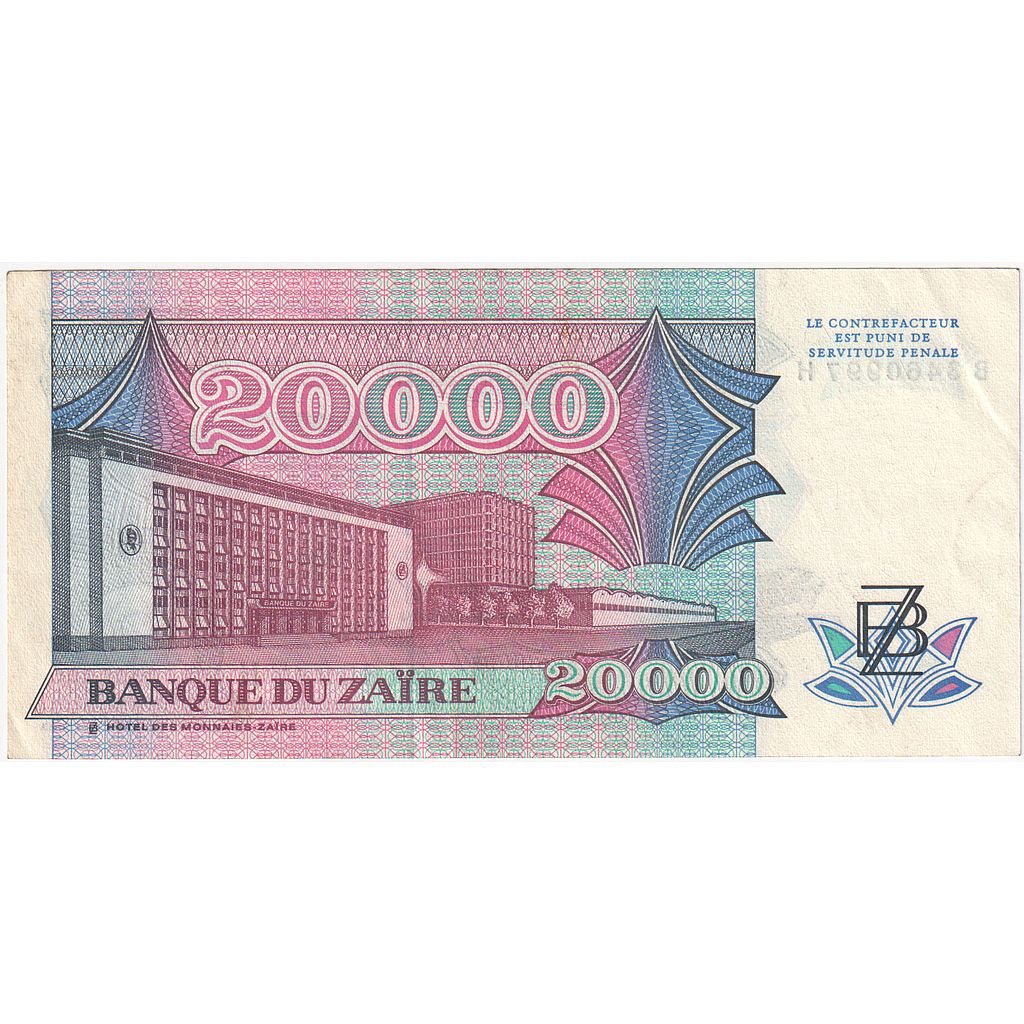 Zaire, 
  
  20, 
  
  000 Zaire