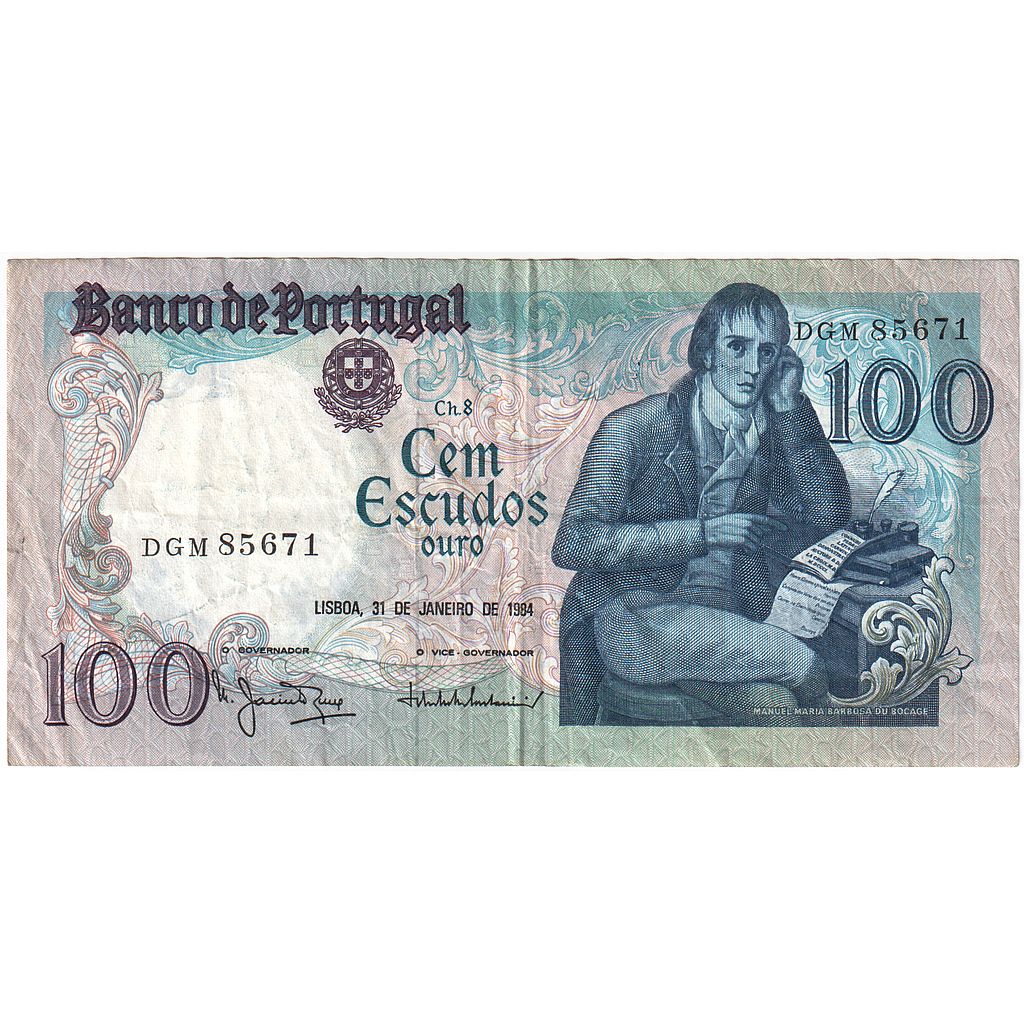 Portekiz, 
  
  100 Escudo, 
  
  1984