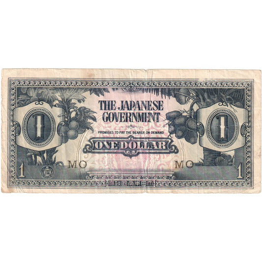 Malaya ve Britanya Borneo'su, 
  
  1 Dolar, 
  
  1942