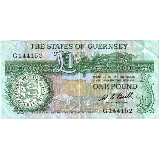 Guernsey, 
  
  1 pound, 
  
  Tarihsiz (1991)