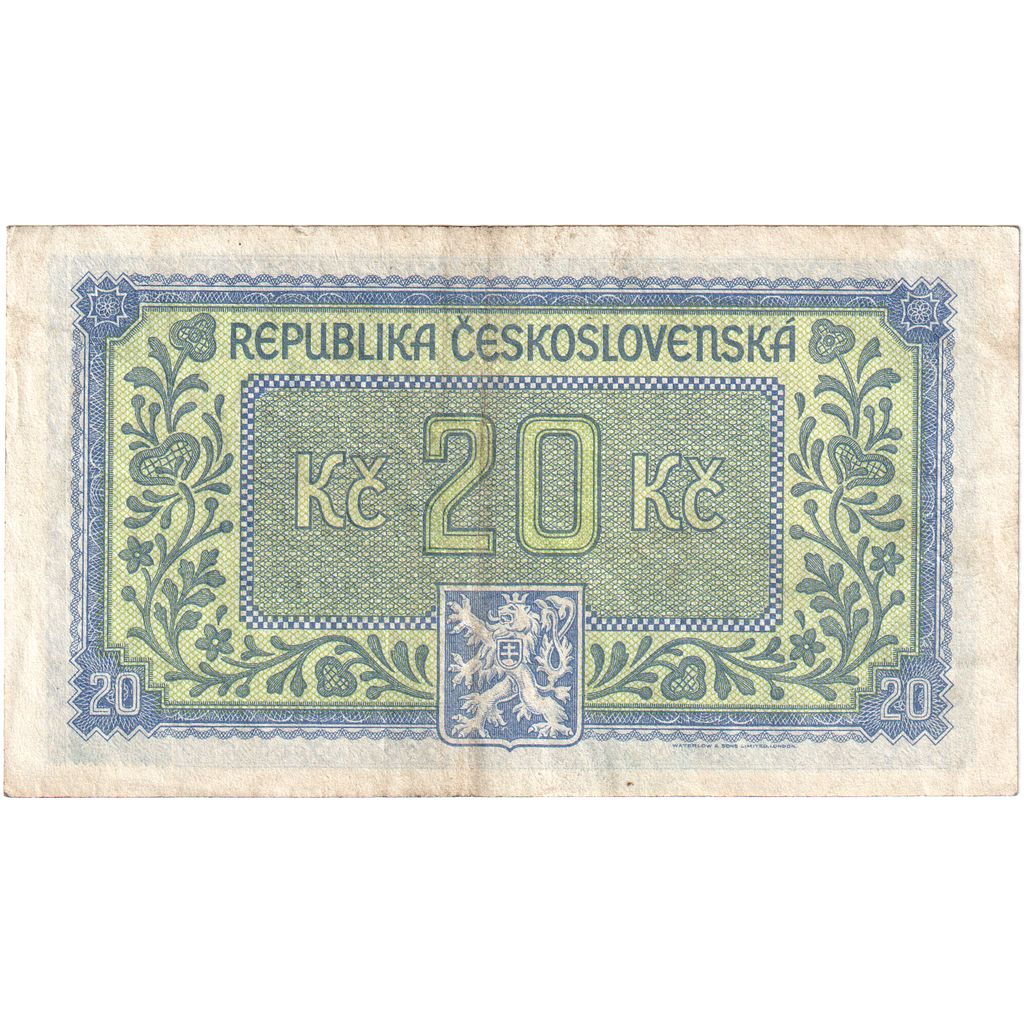 Çekoslovakya, 
  
  20 Korun, 
  
  VF(20-25)