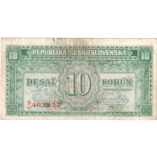 Çekoslovakya, 
  
  10 Korun, 
  
  VG(8-10)