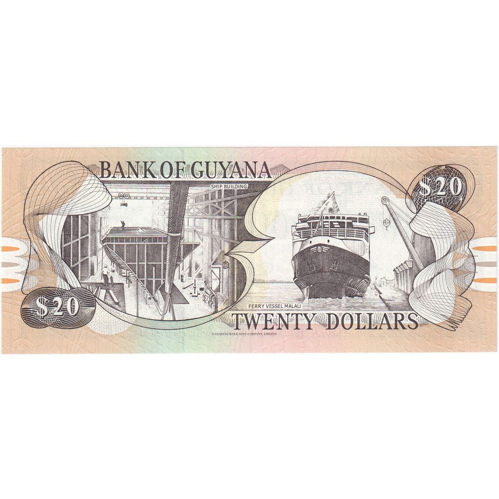 Guyana, 
  
  20 Dolar, 
  
  Tarihsiz (1996)