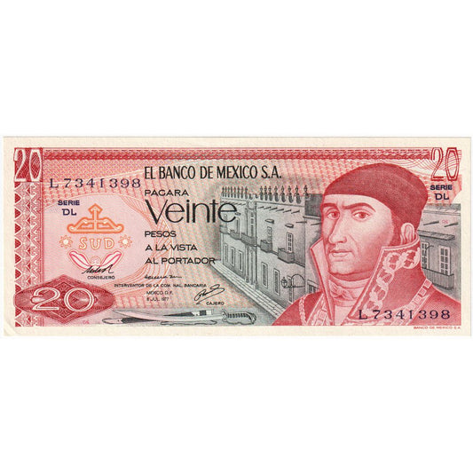 Meksika, 
  
  20 Peso, 
  
  1977-07-08