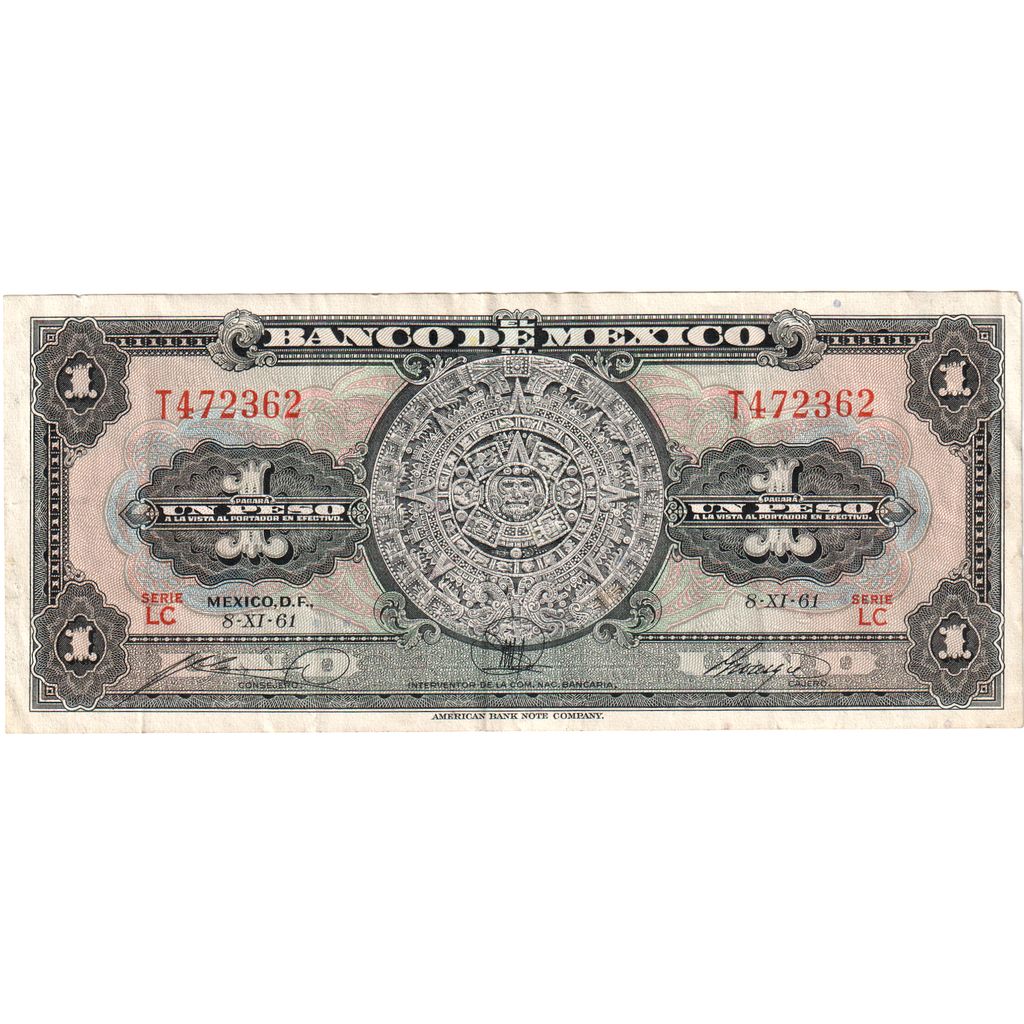 Meksika, 
  
  1 Peso, 
  
  1969-08-27