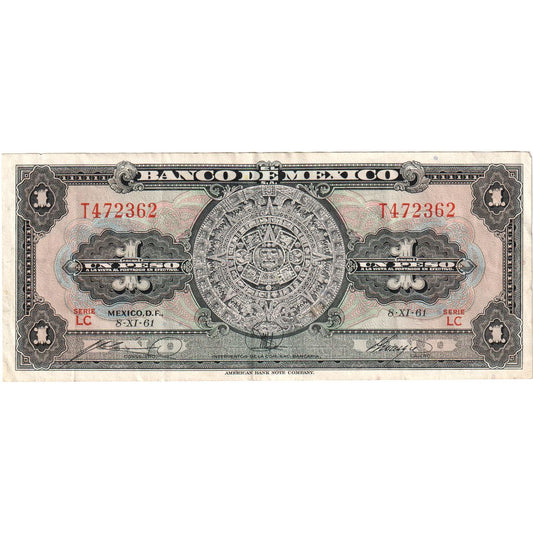 Meksika, 
  
  1 Peso, 
  
  1969-08-27