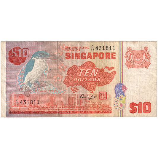 Singapur, 
  
  10 Dolar, 
  
  VF(30-35)