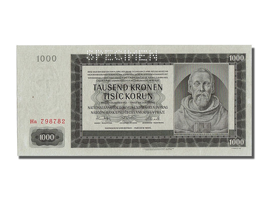 Banknot, 
  
  Çekoslovakya, 
  
  1000 Korun