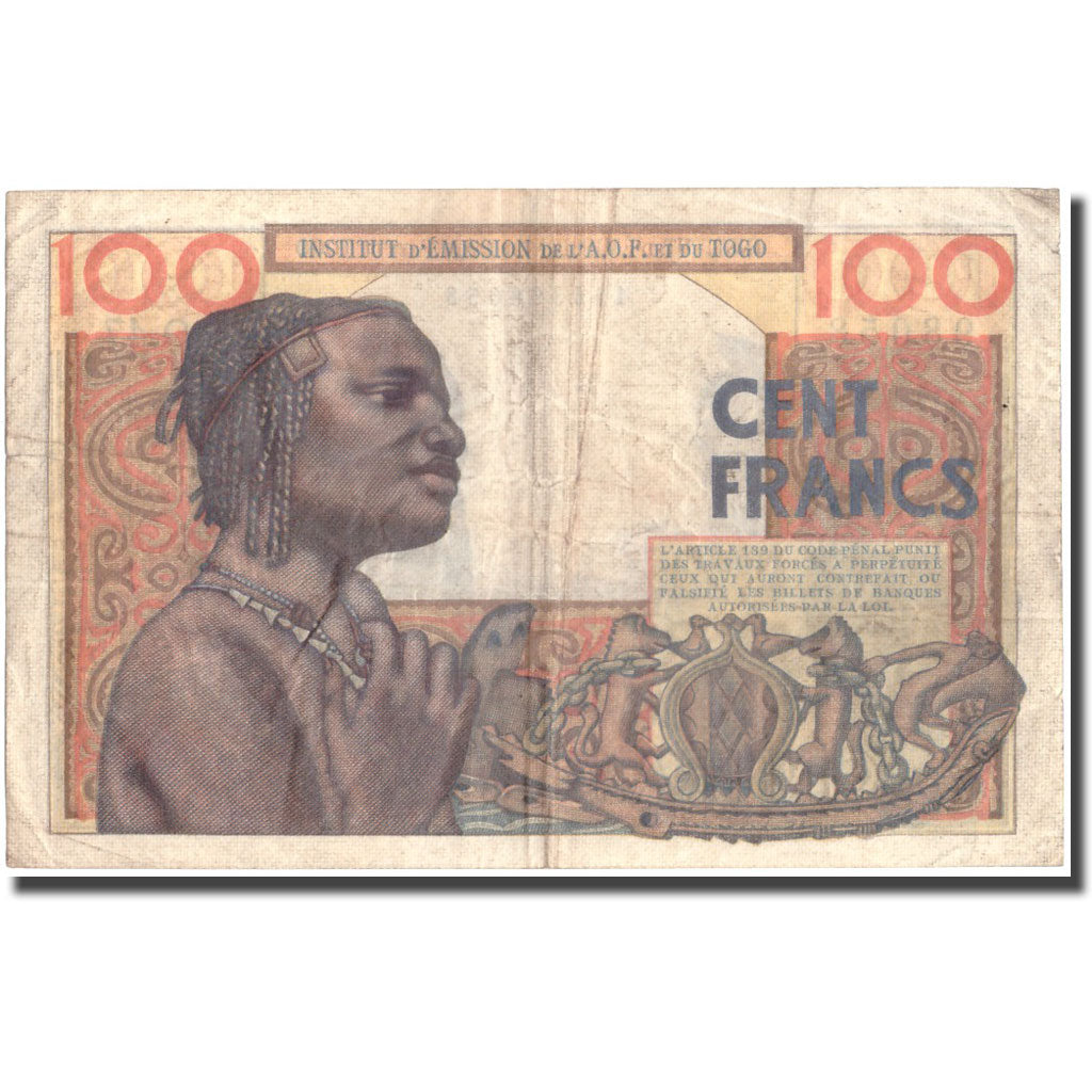 Banknot, 
  
  Fransız Batı Afrika, 
  
  100 Frank