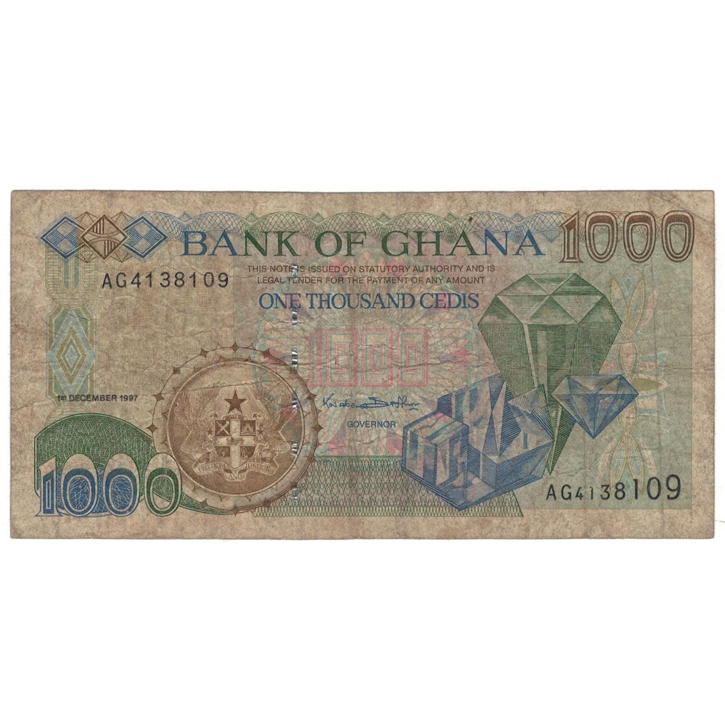 Banknot, 
  
  Gana, 
  
  1000 Cedi