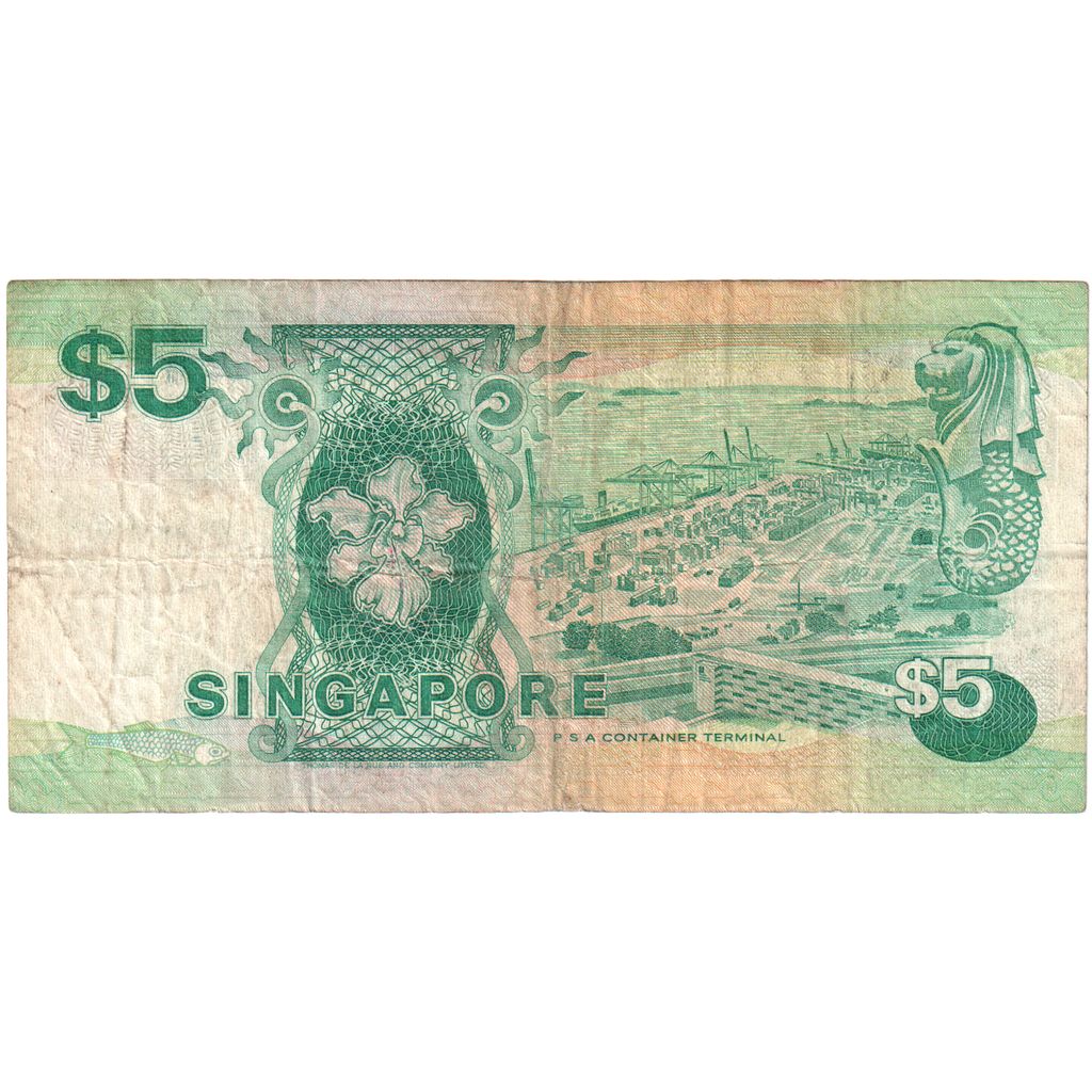 Banknot, 
  
  Singapur, 
  
  5 Dolar