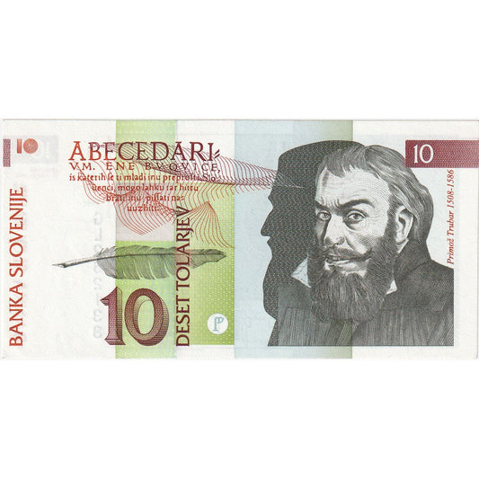 Slovenya, 
  
  10 Tolarjev, 
  
  1992