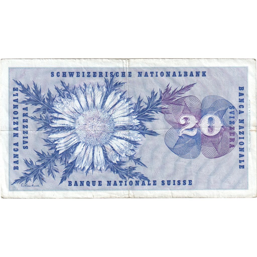 İsviçre, 
  
  20 Franken, 
  
  1971-02-10