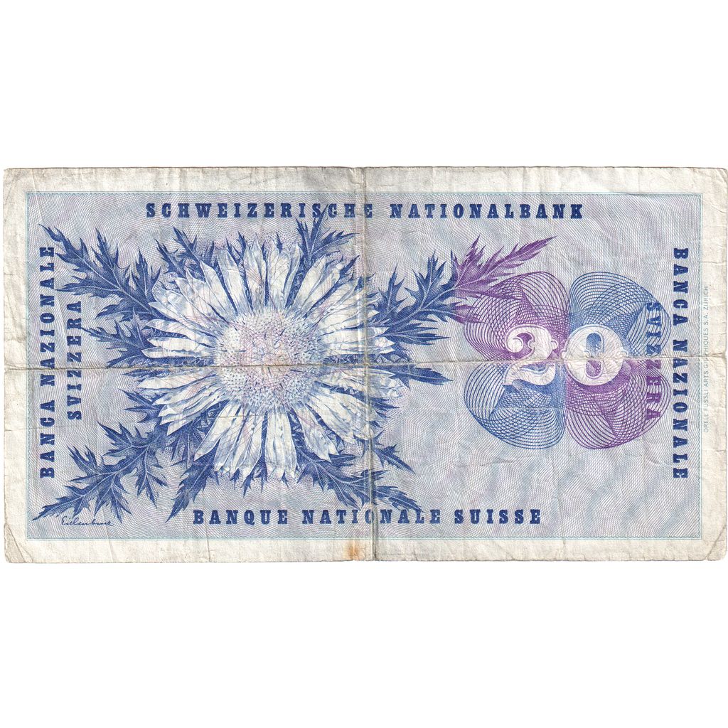 İsviçre, 
  
  20 Franken, 
  
  1969-01-15