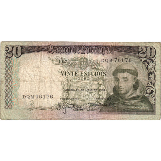 Portekiz, 
  
  20 Escudo, 
  
  1964-05-26