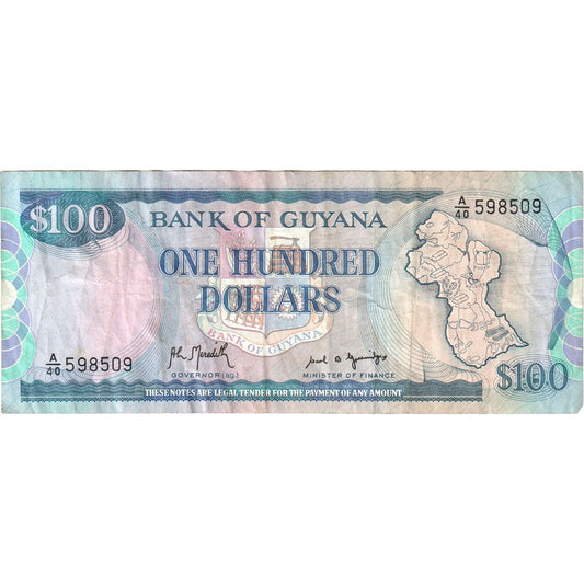 Guyana, 
  
  100 Dolar, 
  
  VF(20-25)