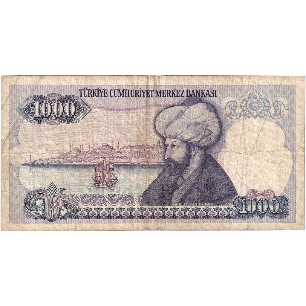 Hindi, 
  
  1000 lira, 
  
  F(12-15)