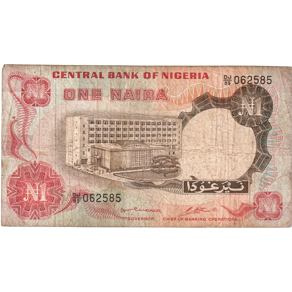 Nijerya, 
  
  1 Naira, 
  
  VG(8-10)