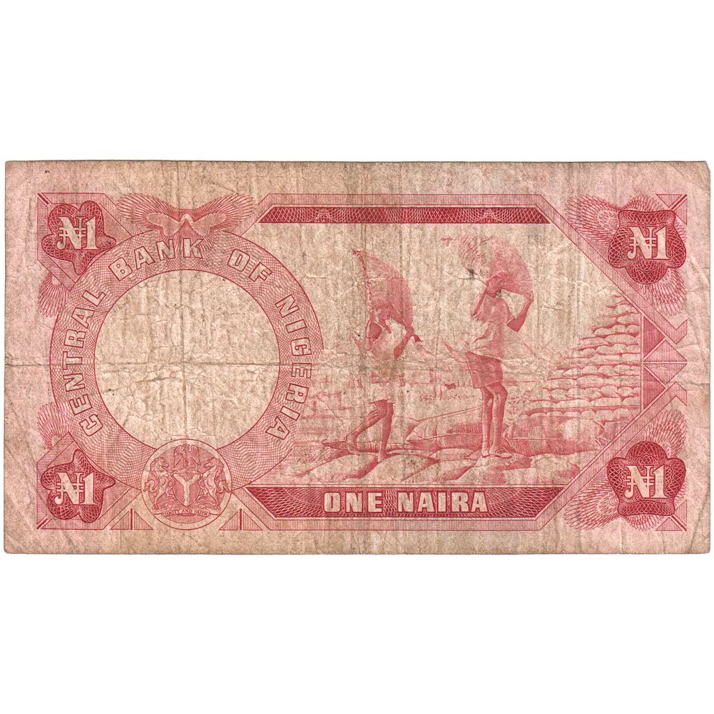 Nijerya, 
  
  1 Naira, 
  
  VG(8-10)