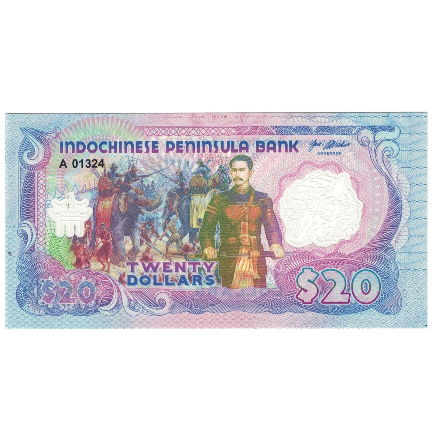 Banknot, 
  
  Çinhindi, 
  
  20 Dolar