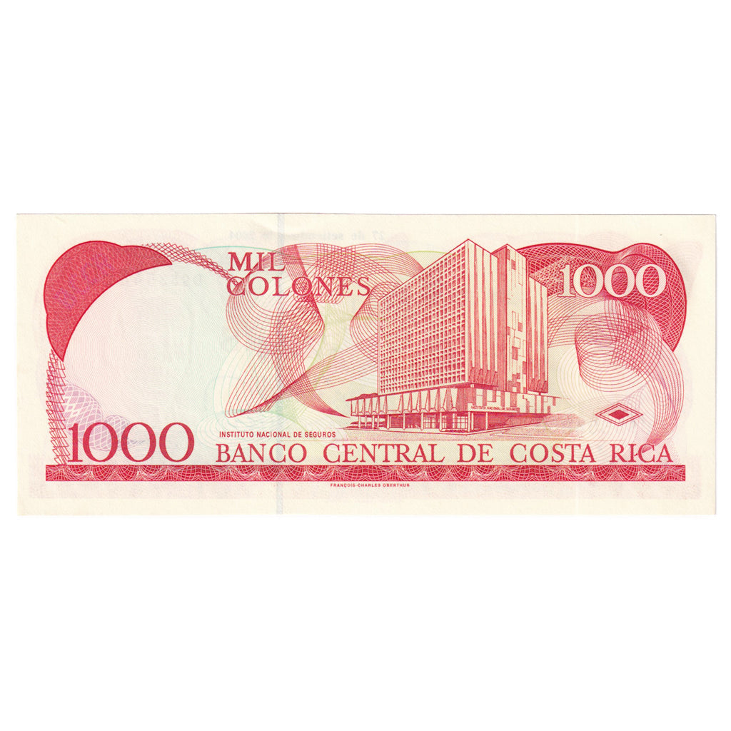 Banknot, 
  
  Kosta Rika, 
  
  1000 Kolon