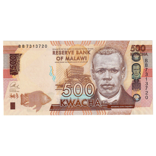 Banknot, 
  
  Malawi, 
  
  500 Kvaça