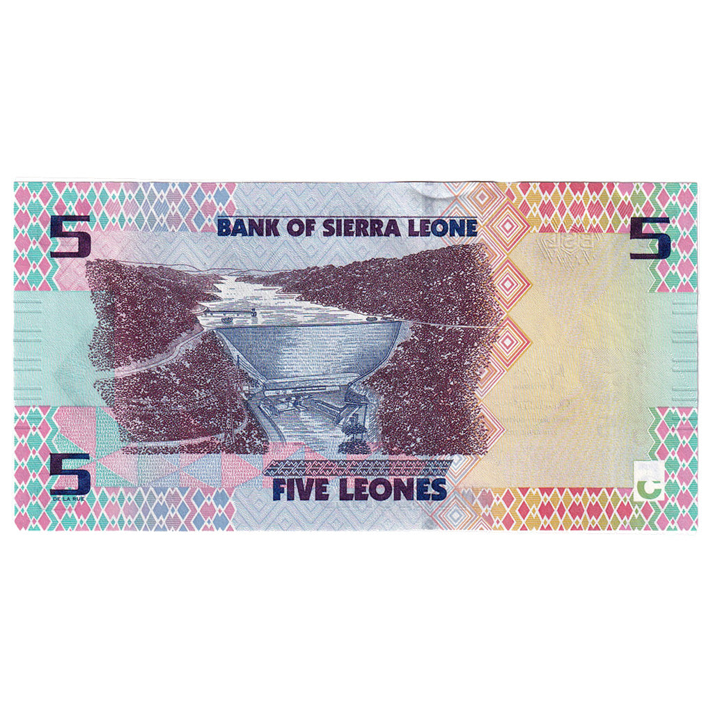 Banknot, 
  
  Sierra Leone, 
  
  5 Leon