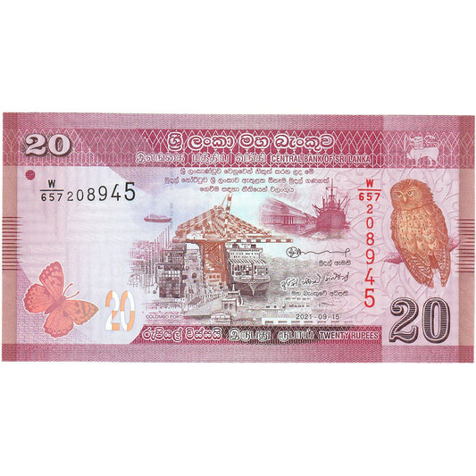 Sri Lanka, 
  
  20 Rupi, 
  
  2021