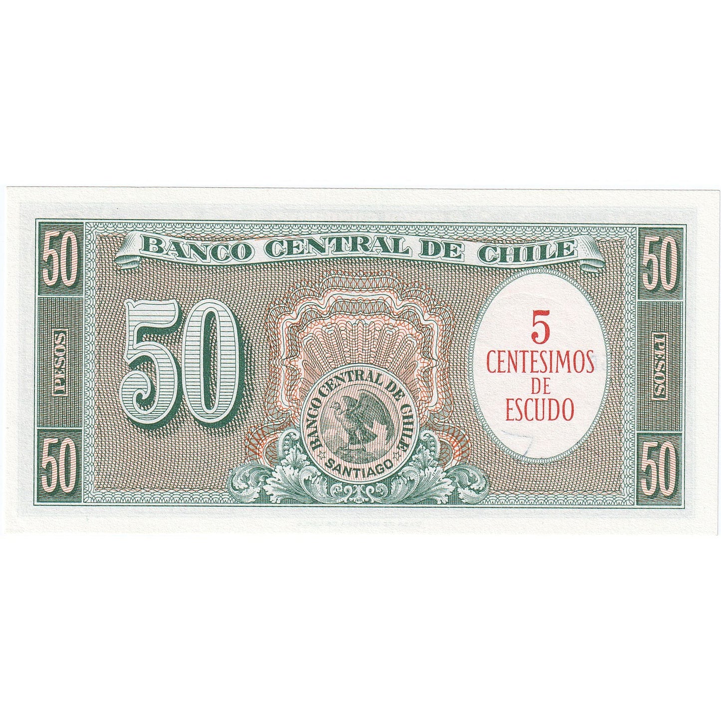 Şili, 
  
  50 Pesoya 5 Centesimo, 
  
  ÇİL(65-70)