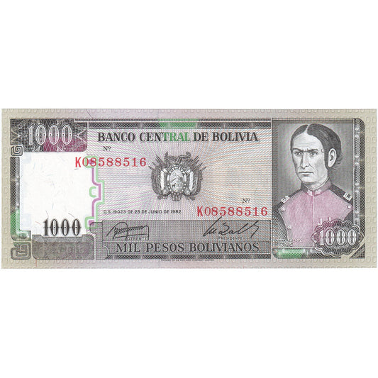 Bolivya, 
  
  1000 Peso Bolivyano, 
  
  1982