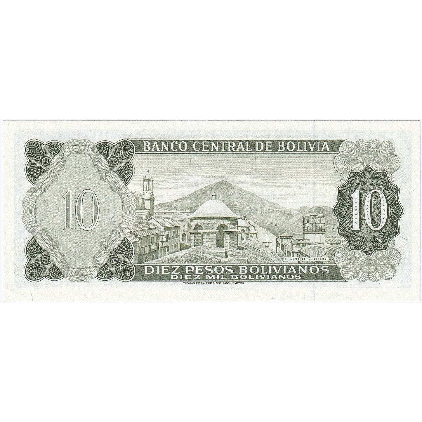 Bolivya, 
  
  10 Peso Bolivyano, 
  
  L.1962