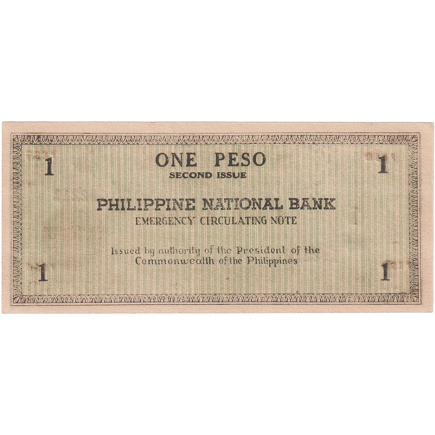 Banknot, 
  
  Filipinler, 
  
  1 Peso