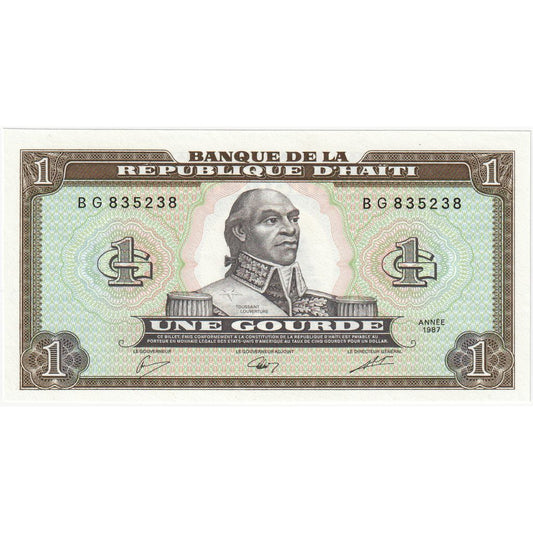 Haiti, 
  
  1 Gourde, 
  
  1987