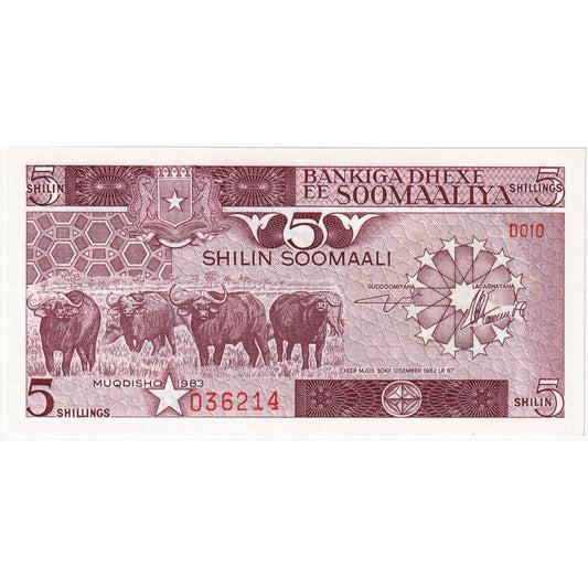 Somali, 
  
  5 Şilin = 5 Şilin, 
  
  1983