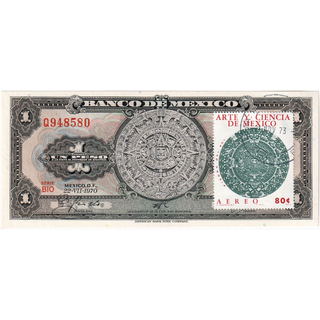 Meksika, 
  
  1 Peso, 
  
  1970-07-22