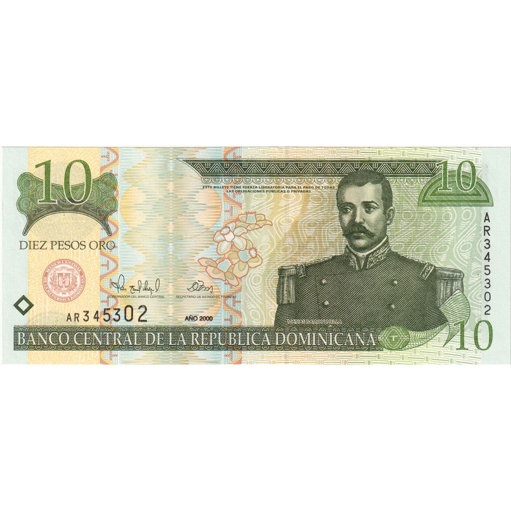 Dominik Cumhuriyeti, 
  
  10 Peso Oro, 
  
  2000